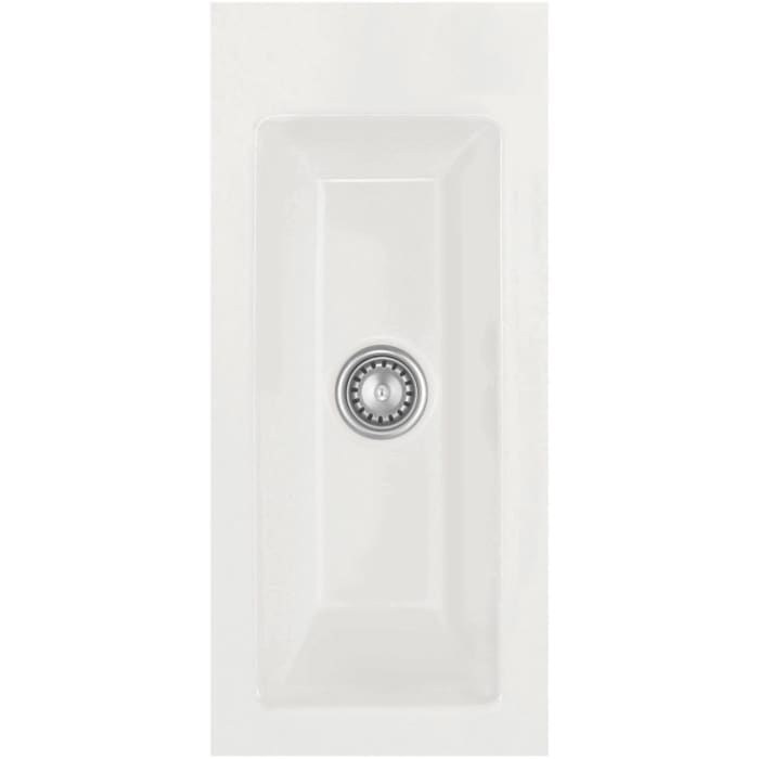 Systemceram Keradomo Mera 24 F Spüle für flächenbündigen Einbau mit Handbetätigung, ohne Hahnlochbohrung