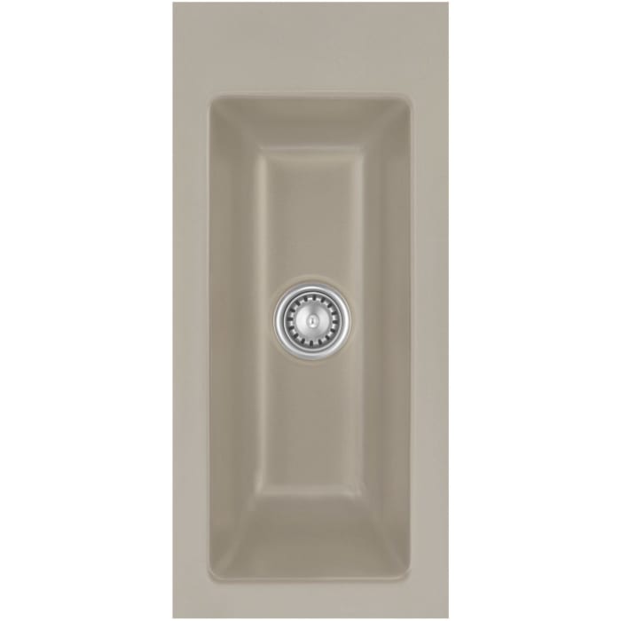 Systemceram Keradomo Mera 24 F Spüle für flächenbündigen Einbau mit Handbetätigung, ohne Hahnlochbohrung