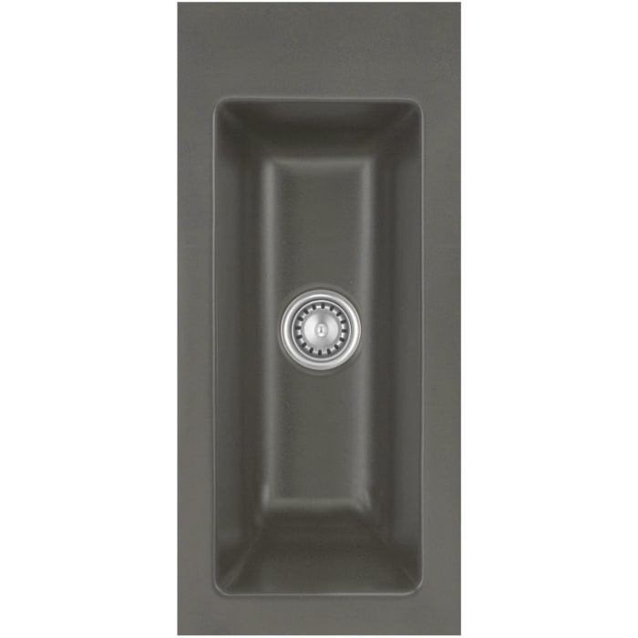 Systemceram Keradomo Mera 24 F Spüle für flächenbündigen Einbau mit Handbetätigung, ohne Hahnlochbohrung