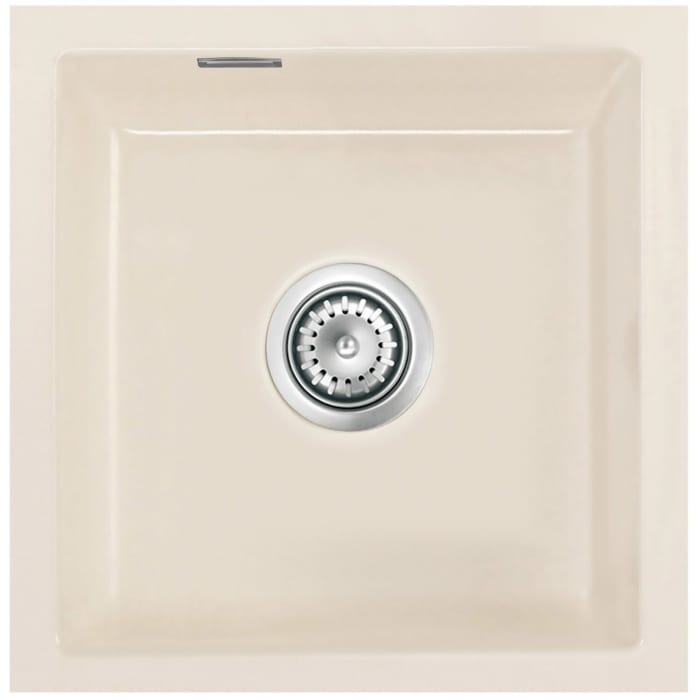 Systemceram Keradomo Mera 46 F/o Spüle für flächenbündigen Einbau mit Handbetätigung, ohne Hahnlochbohrung