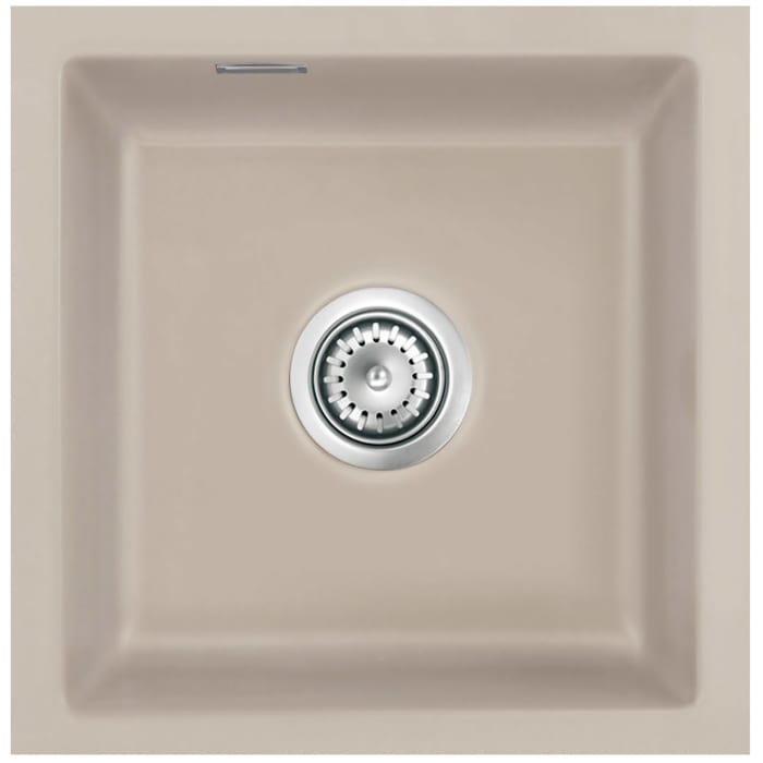 Systemceram Keradomo Mera 46 F/o Spüle für flächenbündigen Einbau mit Handbetätigung, ohne Hahnlochbohrung