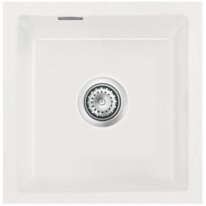 Systemceram Keradomo Mera 46 F/o Spüle für flächenbündigen Einbau mit Excenterbetätigung, ohne Hahnlochbohrung