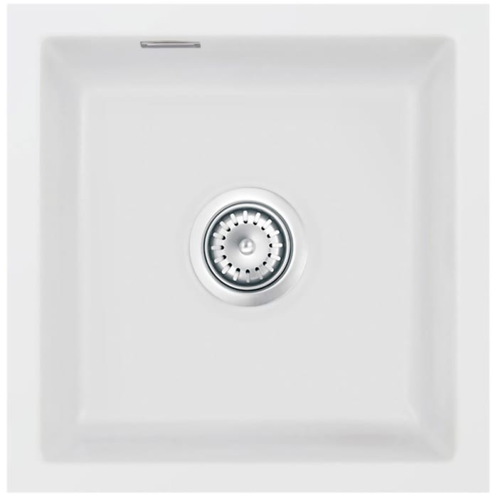 Systemceram Keradomo Mera 46 F/o Spüle für flächenbündigen Einbau mit Excenterbetätigung, ohne Hahnlochbohrung