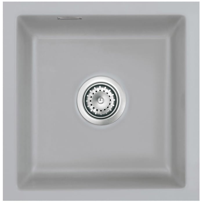 Systemceram Keradomo Mera 46 F/o Spüle für flächenbündigen Einbau mit Excenterbetätigung, ohne Hahnlochbohrung