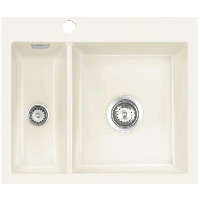 Systemceram Keradomo Mera 60 F Spüle für flächenbündigen Einbau mit Handbetätigung, inkl. Armaturbohrung