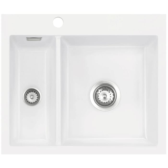 Systemceram Keradomo Mera 60 F Spüle für flächenbündigen Einbau mit Handbetätigung, inkl. Armaturbohrung