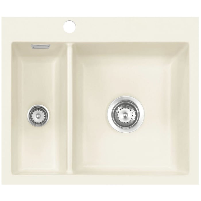 Systemceram Keradomo Mera 60 F Spüle für flächenbündigen Einbau mit Excenterbetätigung, inkl. Armaturbohrung