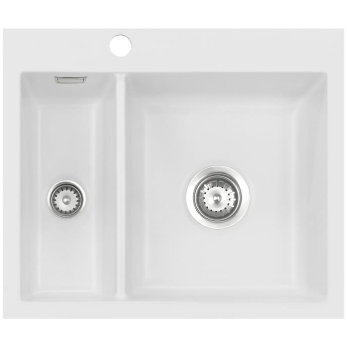 Systemceram Keradomo Mera 60 F Spüle für flächenbündigen Einbau mit Excenterbetätigung, inkl. Armaturbohrung