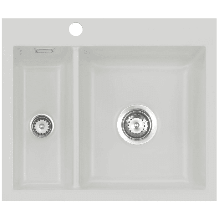 Systemceram Keradomo Mera 60 F Spüle für flächenbündigen Einbau mit Excenterbetätigung, inkl. Armaturbohrung