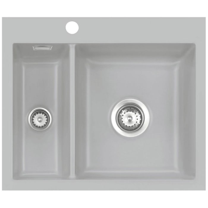 Systemceram Keradomo Mera 60 F Spüle für flächenbündigen Einbau mit Excenterbetätigung, inkl. Armaturbohrung