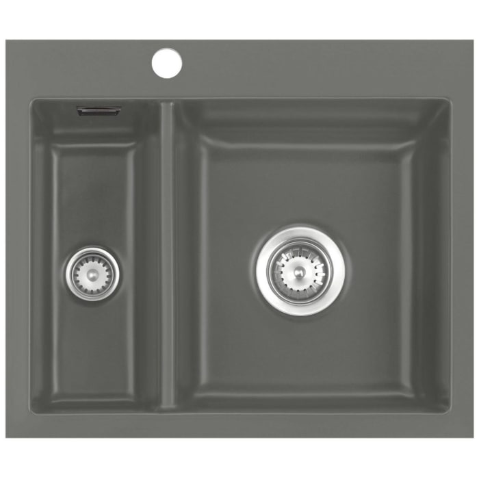 Systemceram Keradomo Mera 60 F Spüle für flächenbündigen Einbau mit Excenterbetätigung, inkl. Armaturbohrung