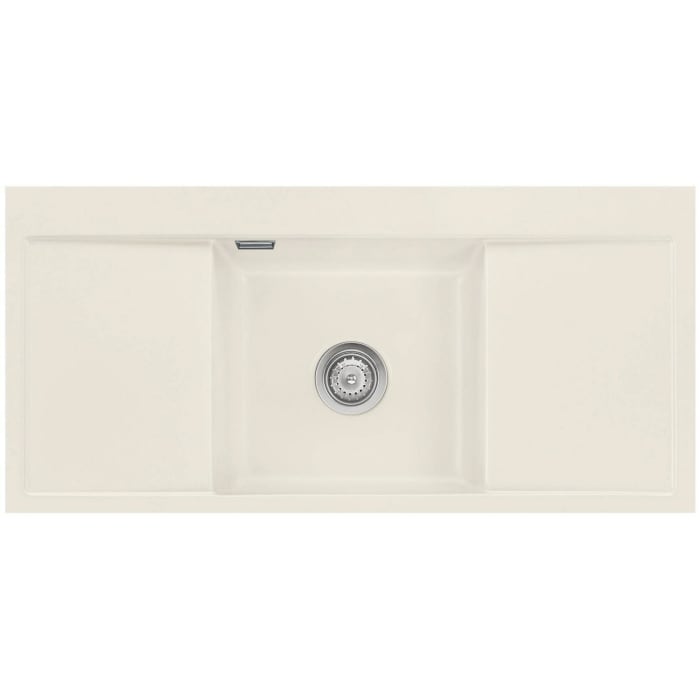 Systemceram Keradomo Middle F Spüle für flächenbündigen Einbau mit Handbetätigung, ohne Hahnlochbohrung