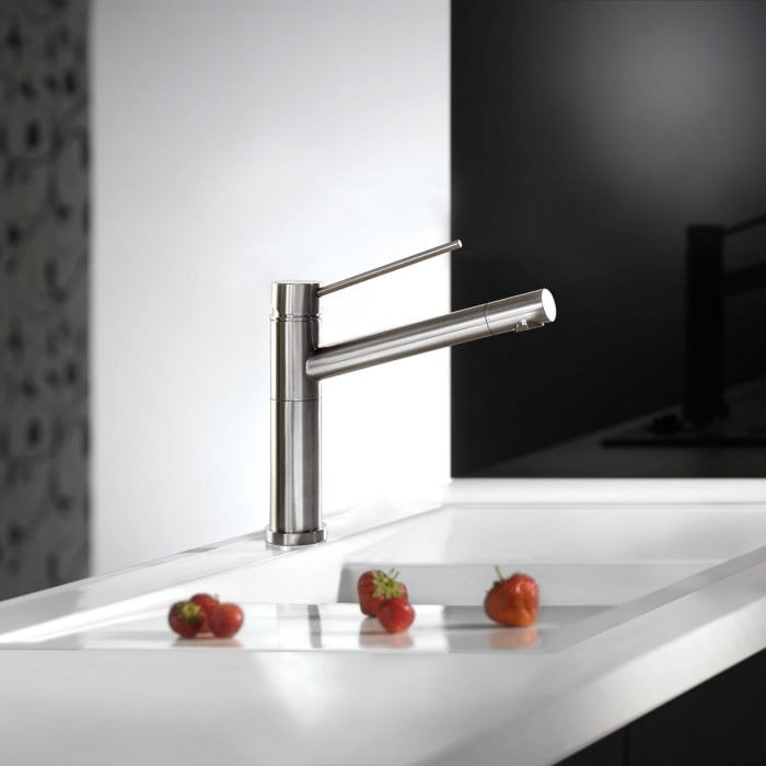 Systemceram Keradomo Middle F Spüle für flächenbündigen Einbau mit Handbetätigung, ohne Hahnlochbohrung