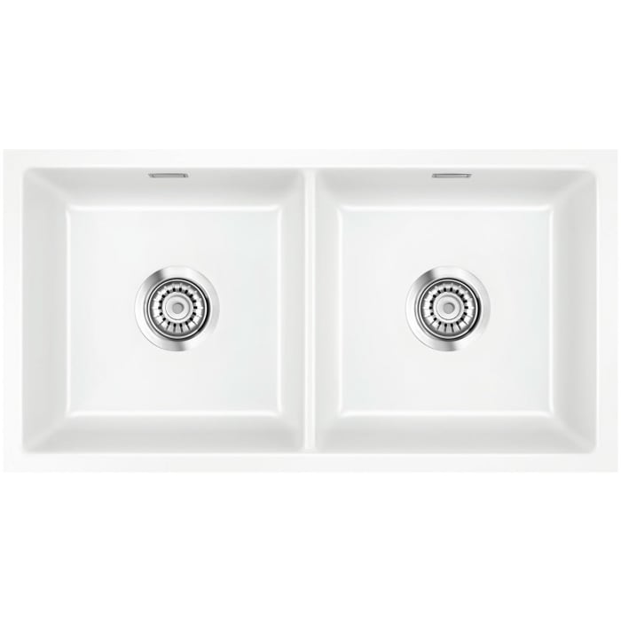 Systemceram Keradomo Mera Twin U Spüle zum Unterbau mit Handbetätigung