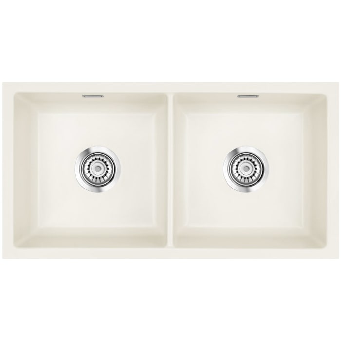 Systemceram Keradomo Mera Twin U Spüle zum Unterbau mit Handbetätigung