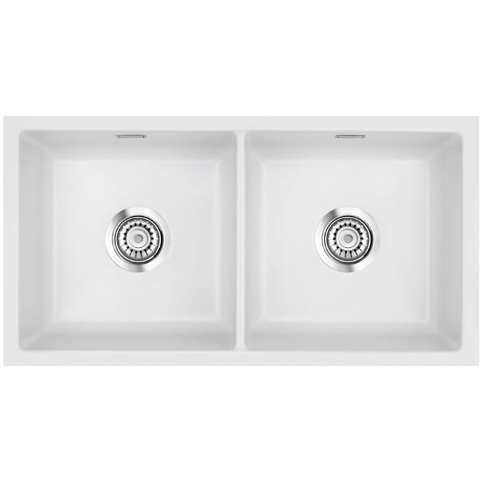 Systemceram Keradomo Mera Twin U Spüle zum Unterbau mit Handbetätigung