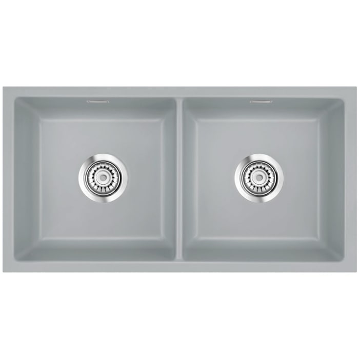 Systemceram Keradomo Mera Twin U Spüle zum Unterbau mit Handbetätigung