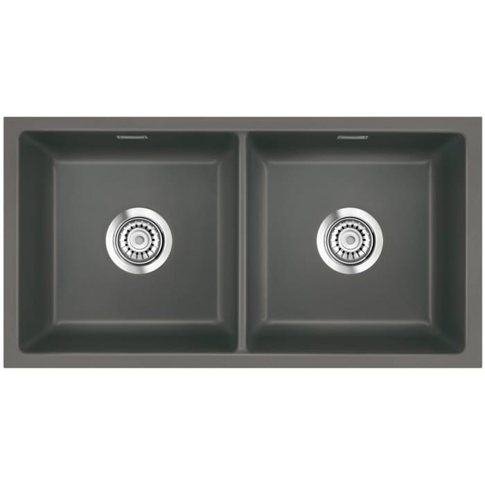 Systemceram Keradomo Mera Twin U Spüle zum Unterbau mit Handbetätigung