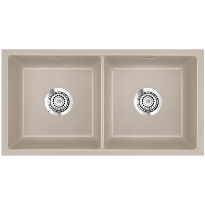 Systemceram Keradomo Mera Twin U Spüle zum Unterbau mit Excenterbetätigung