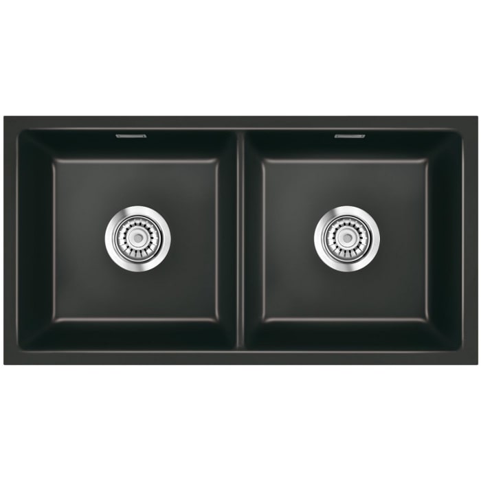 Systemceram Keradomo Mera Twin U Spüle zum Unterbau mit Excenterbetätigung