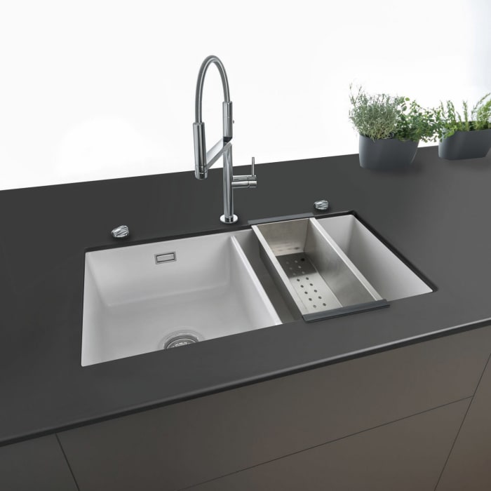 Systemceram Keradomo Mera Twin U Spüle zum Unterbau mit Excenterbetätigung