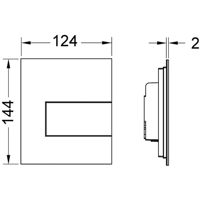 TECE TECEsquare Urinal Betätigungsplatte inkl. Kartusche