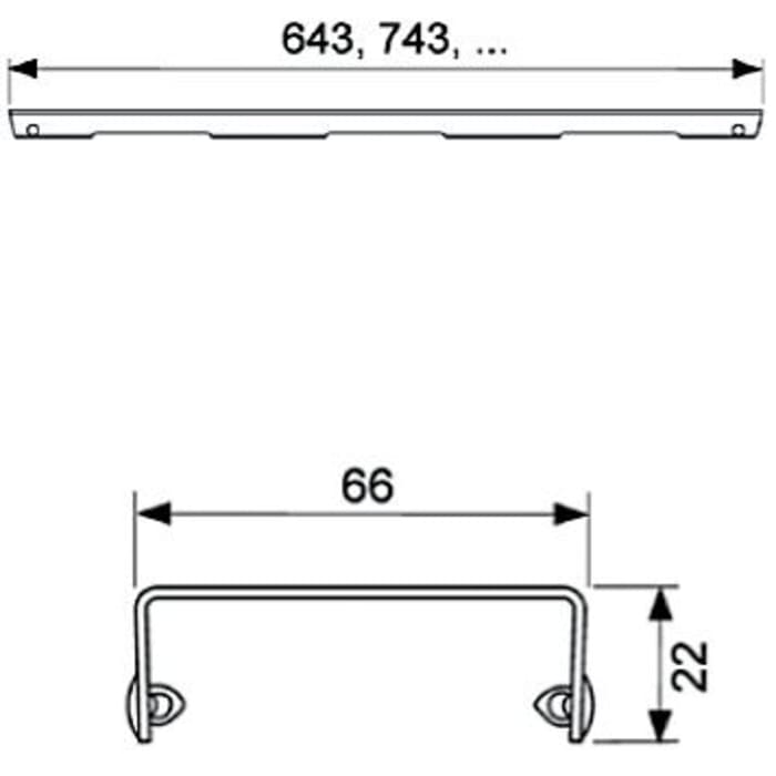 TECE TECEdrainline Designrost quadratum für Duschrinne gerade 70 cm gebürstet