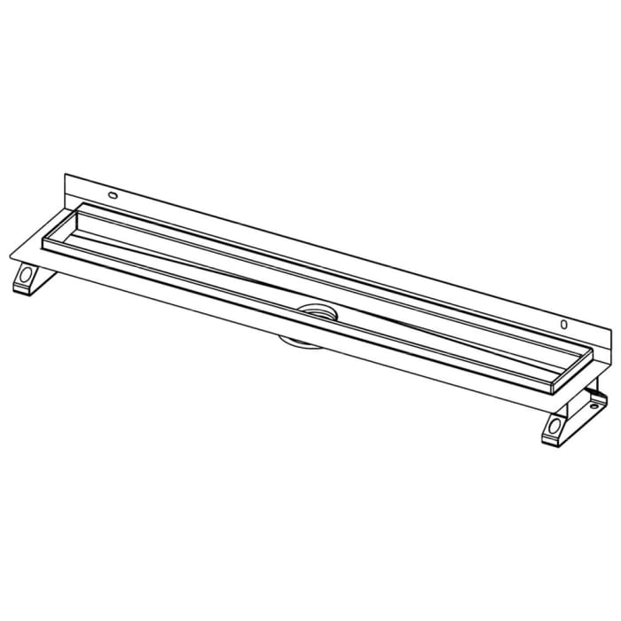 TECE TECEdrainline Duschrinne gerade mit Wandaufkantung 80 cm