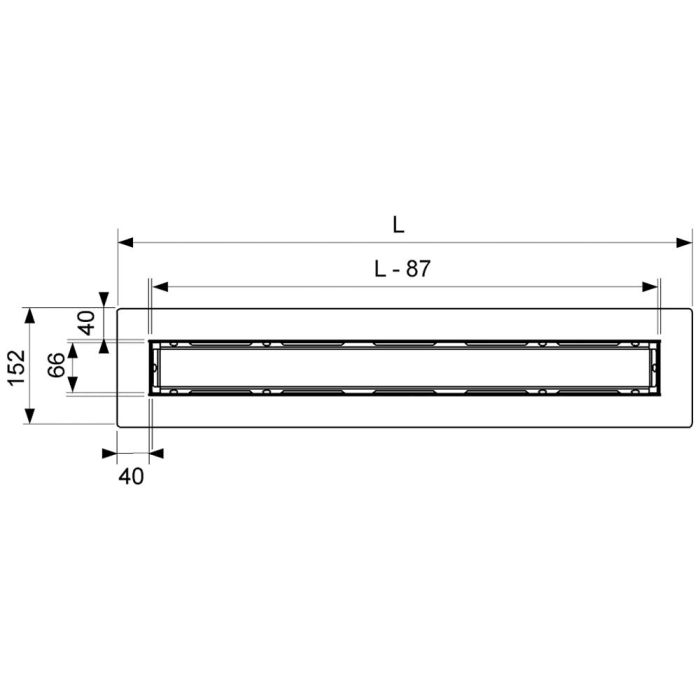 TECE TECEdrainline Duschrinne gerade für Naturstein 150 cm