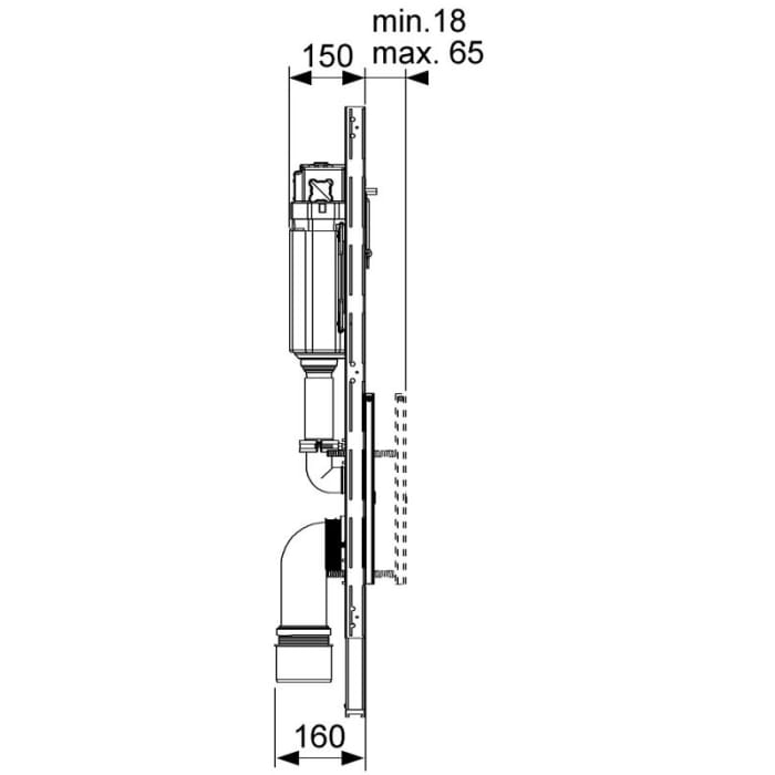 TECE TECElux WC-Modul 100 mit TECE Spülkasten