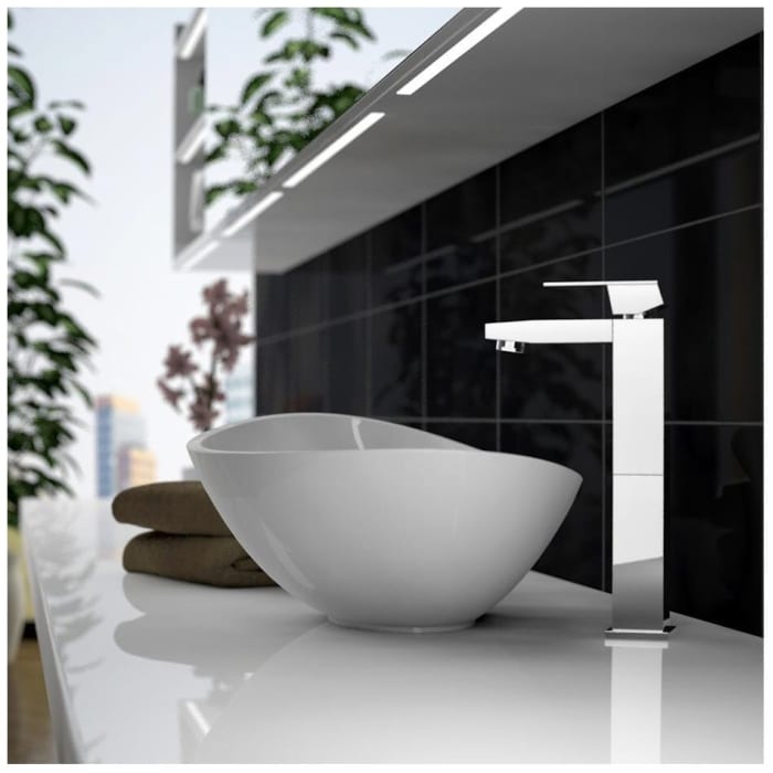 Treos Serie 710 Mineralguss Aufsatz-Waschbecken 56 cm