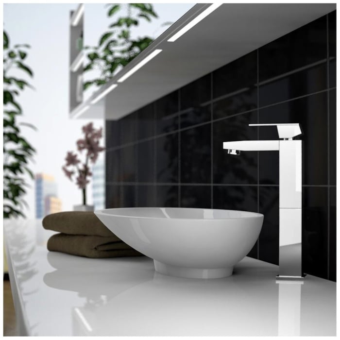 Treos Serie 710 Mineralguss Aufsatz-Waschbecken 59 cm