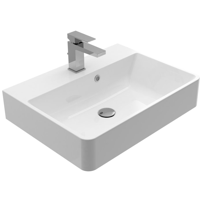 Treos Serie 710 Mineralguss Waschbecken 60 cm mit Hahnloch