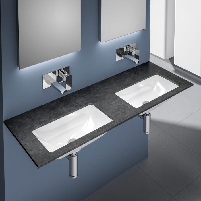 Treos Serie 750 Mineralguss Einbaubecken 50 x 26 cm