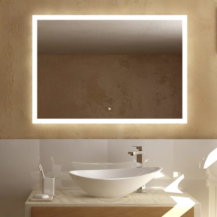 Treos Serie 620 LED-Wandspiegel 100 x 70 cm