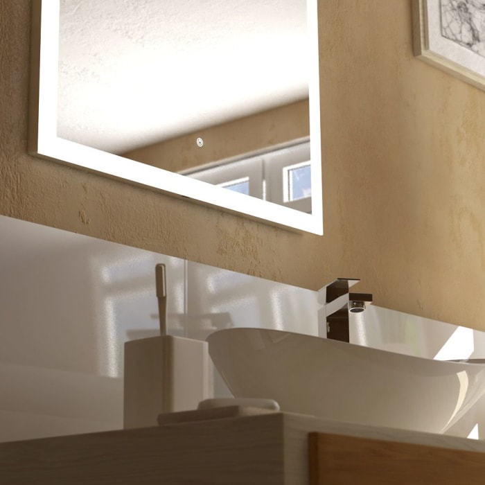 Treos Serie 620 LED-Wandspiegel 65 x 70 cm