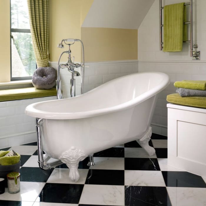 Victoria & Albert Shropshire freistehende Badewanne, Füße Messing poliert