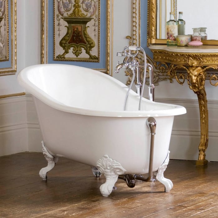 Victoria & Albert Shropshire freistehende Badewanne, Füße Messing poliert