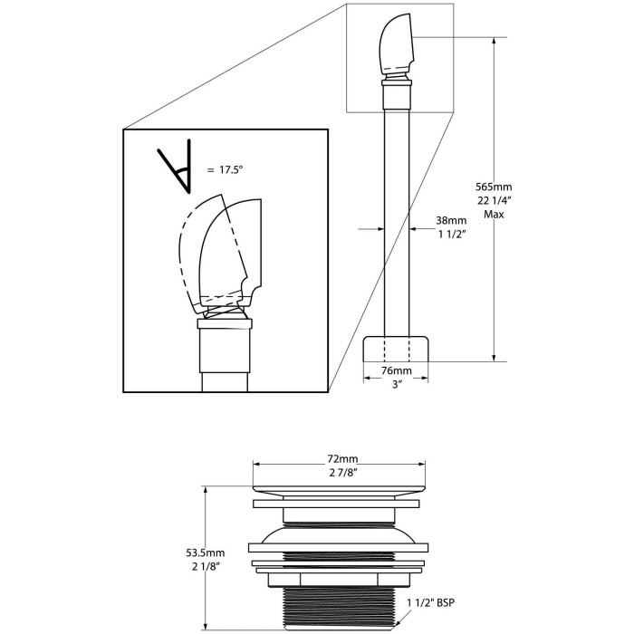 Victoria & Albert Ab- und Überlaufgarnitur