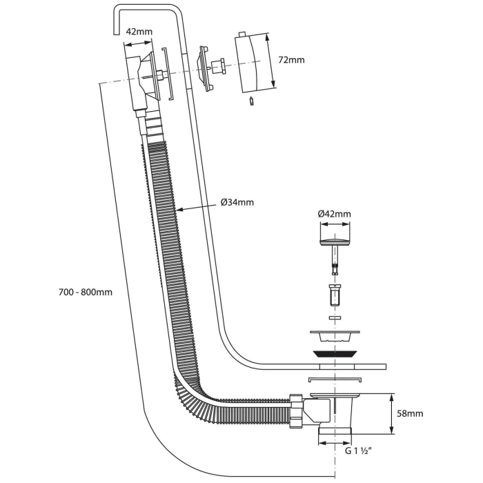 Victoria & Albert Kit 61 Ab- und Überlaufgarnitur