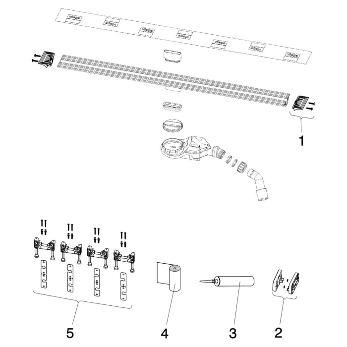Viega Advantix Vario-Duschrinne Grundkörper Sanierungsmodell 4966.10