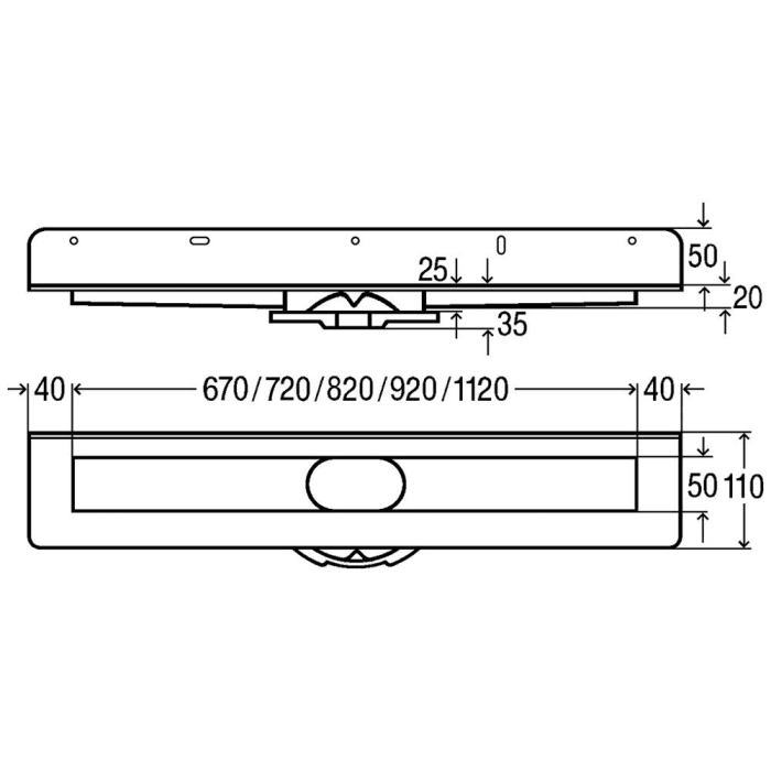 Viega X1 Advantix Grundkörper für Advantix-Duschrinne Wand 120 cm