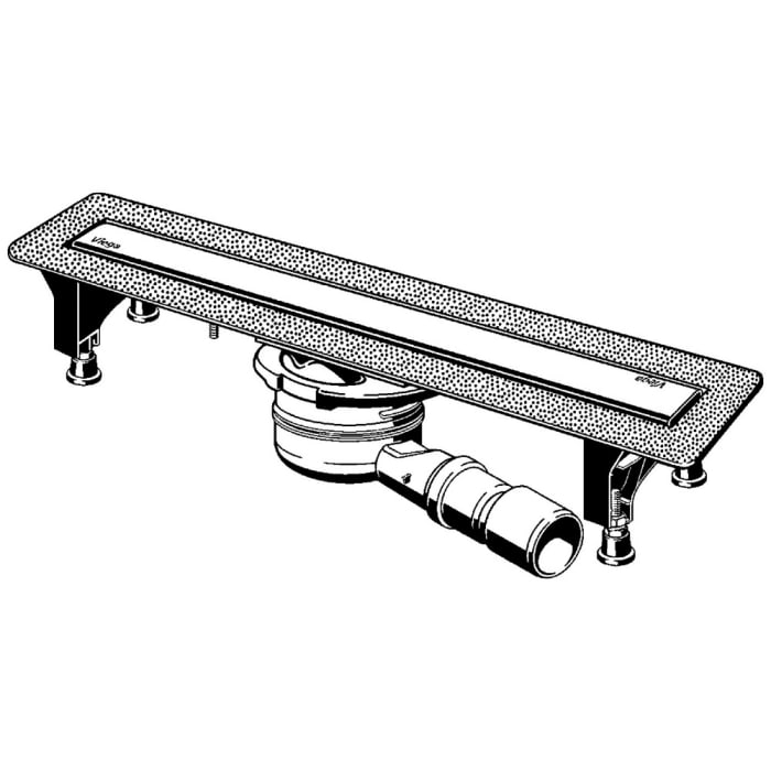Viega Advantix Duschrinne 120 cm mit Advantix-Rost Visign ER10