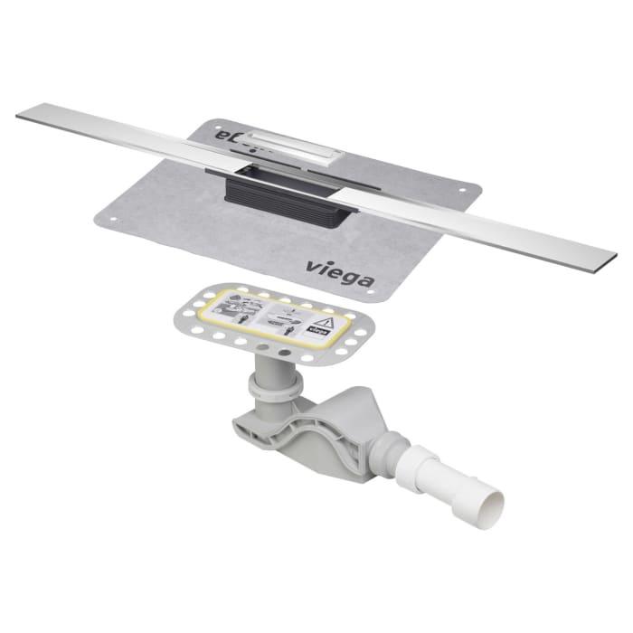 Viega Advantix Cleviva-Duschrinne mit Advantix-Einleger Visign C1, Modell 4981.10, 80 cm