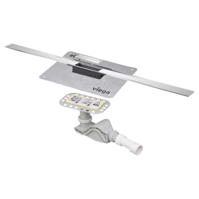 Viega Advantix Cleviva-Duschrinne mit Advantix-Einleger Visign C1, Modell 4981.10, 100 cm