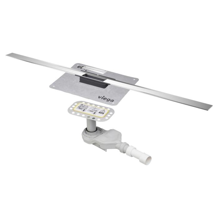 Viega Advantix Cleviva-Duschrinne mit Advantix-Einleger Visign C1, Modell 4981.11, 120 cm