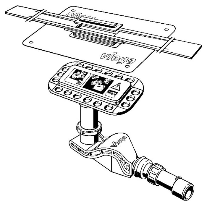 Viega Advantix Cleviva-Duschrinne mit Advantix-Einleger Visign C1, Modell 4981.10, 80 cm