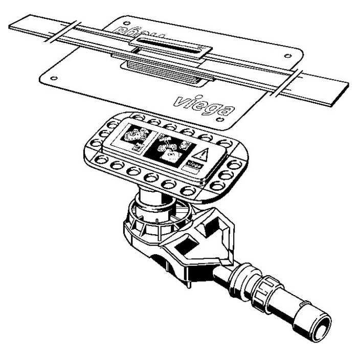 Viega Advantix Cleviva-Duschrinne mit Advantix-Einleger Visign C1, Modell 4981.11, 120 cm