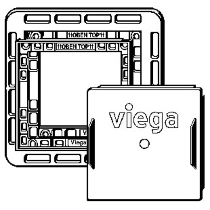Viega Urinal-Einbaurahmen für Prevista fliesenbündig, Modell 8651.2