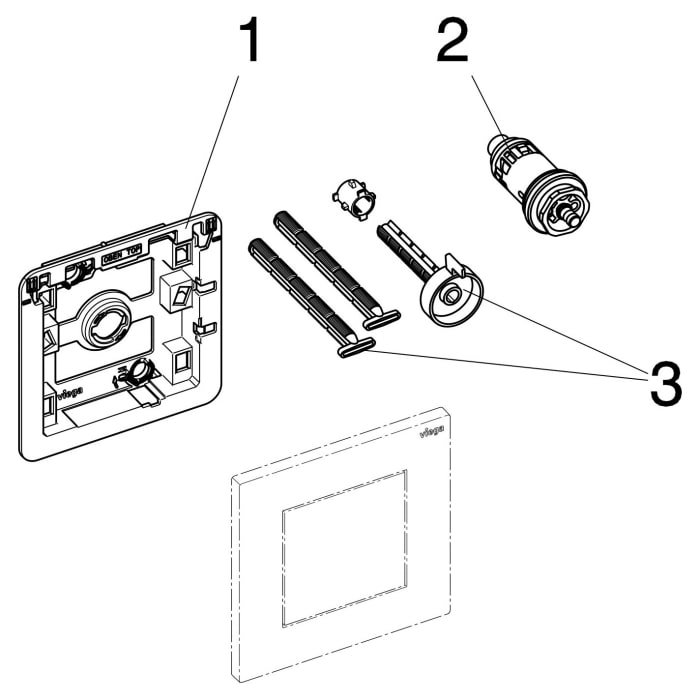 Viega Urinal-Betätigungsplatte für Prevista Visign for Style 21, Modell 8611.2
